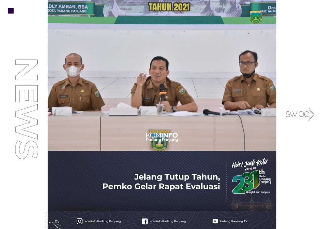 Jelang Tutup Tahun, Pemko Padang Panjang Gelar Rapat Evaluasi