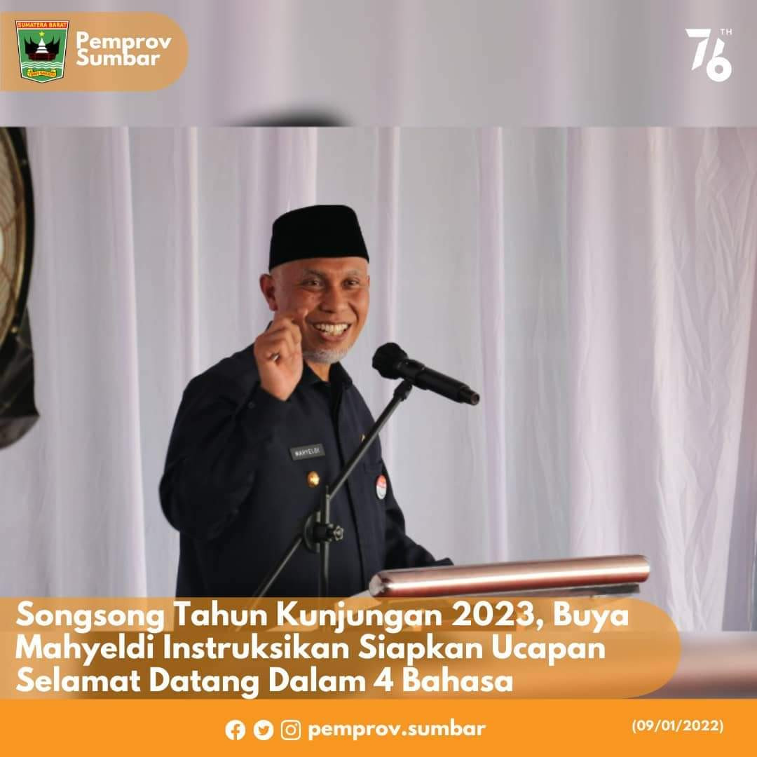 Buya Mahyeldi Instruksikan Siapkan Ucapan Selamat Datang Dalam 4 Bahasa 