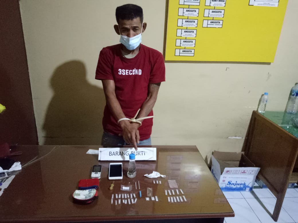 Polres Pariaman Bekuk Pembawa 33 Paket Sabu di Sungai Limau