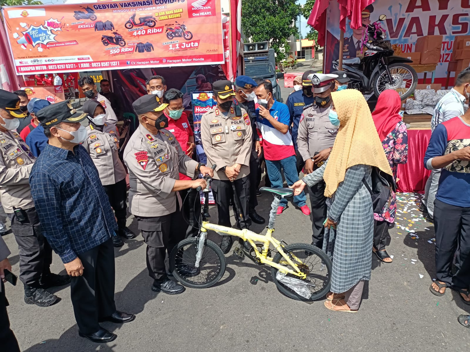 Wakapolda Sumbar lakukan Peninjauan Gebyar Vaksinasi