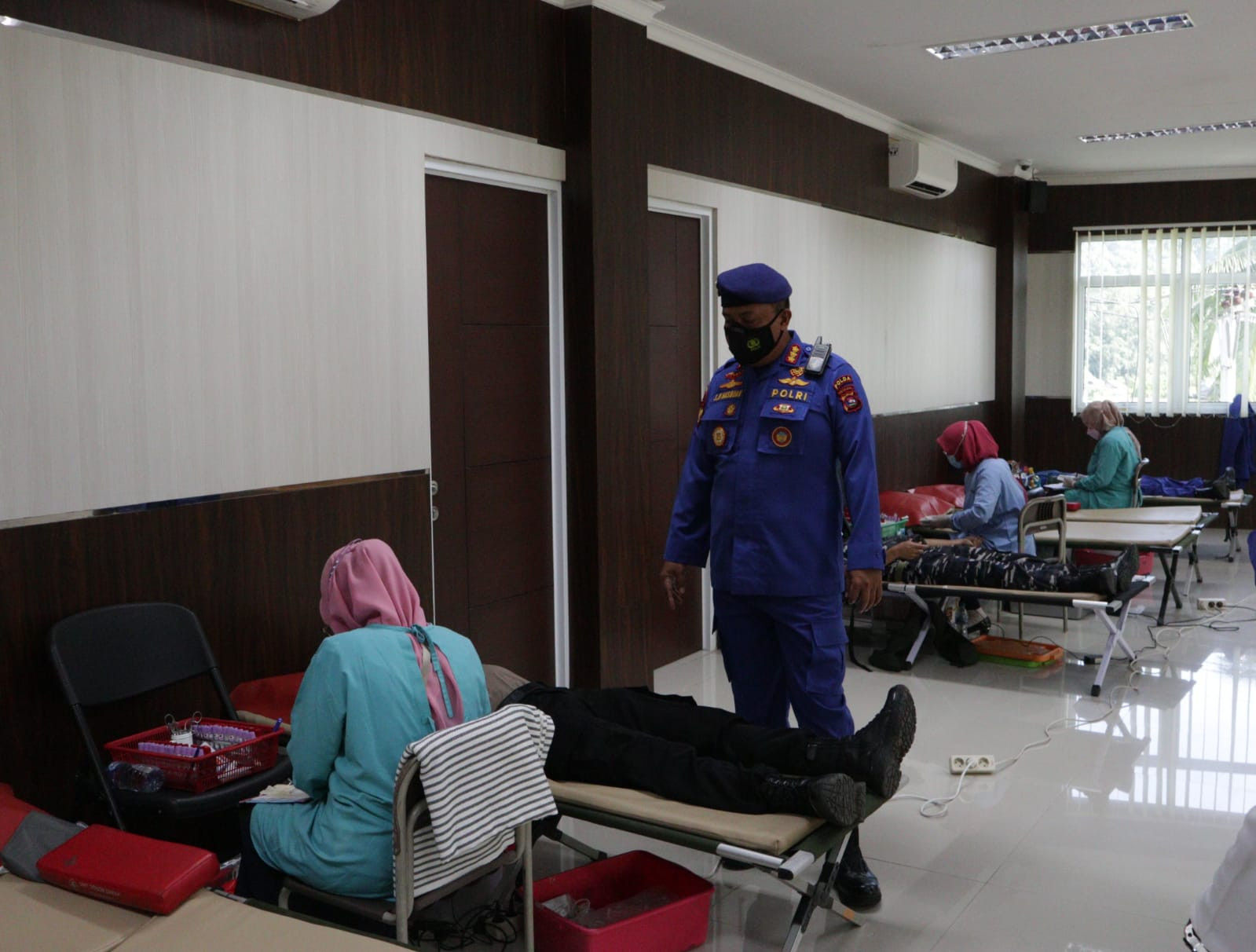 Donor Darah Ditpolairud demi Kemanusiaan