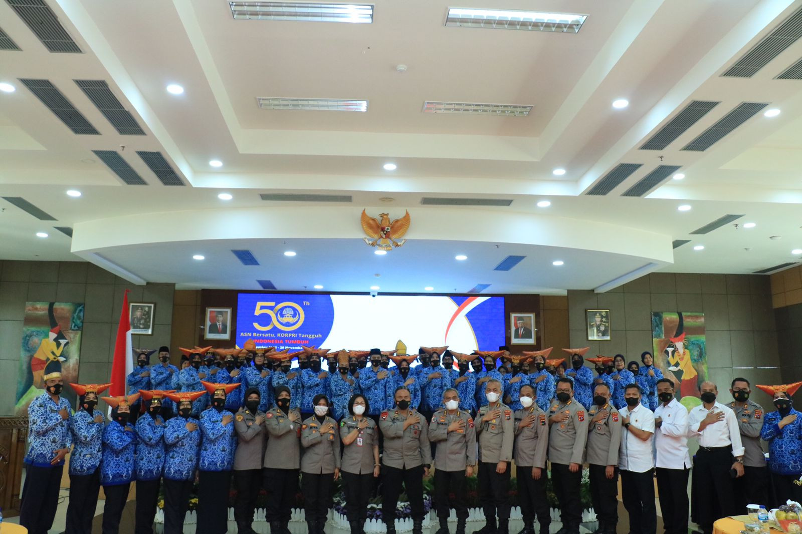Wakapolda dan PJU Polda Sumbar hadiri HUT Korpri ke 50