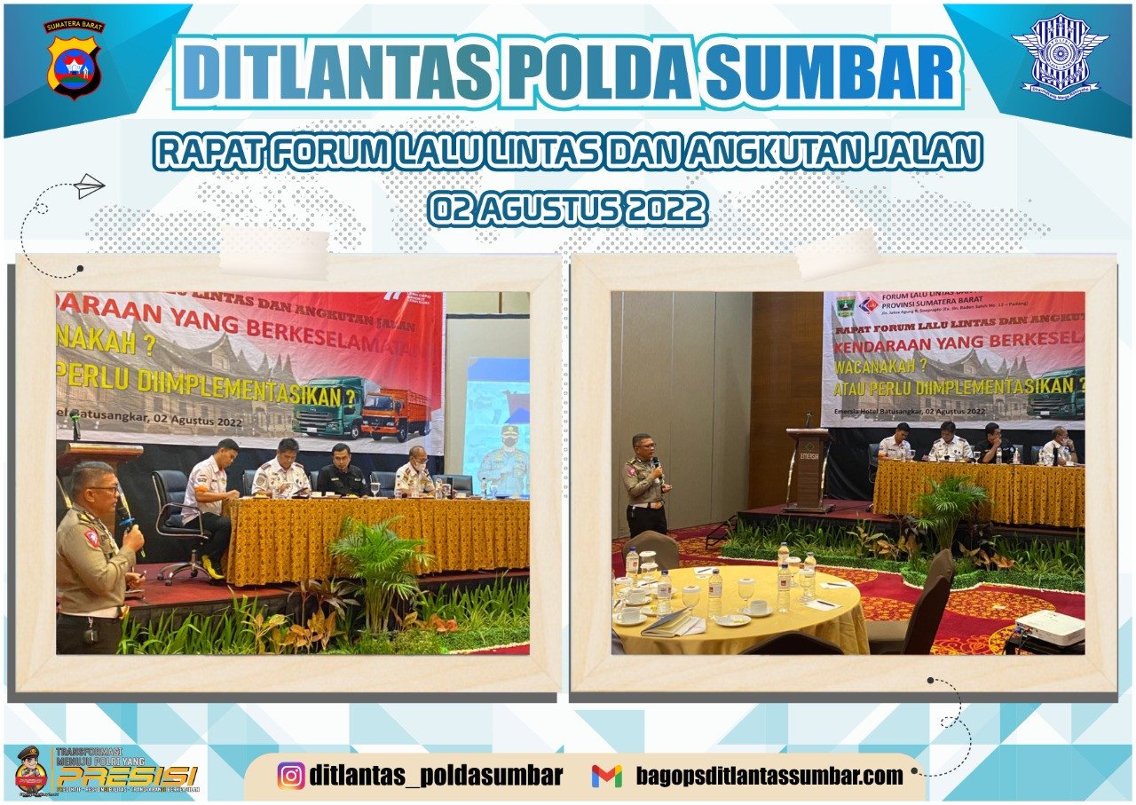Ditlantas Polda Sumbar dan OPD Terkait Bahas Kendaraan yang Berkeselamatan