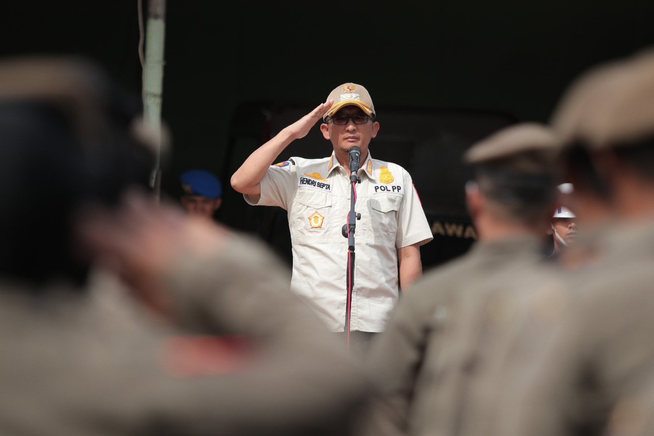 110 Personil Pol PP di BKO ke Kecamatan Tingkatkan dan Penegakan Perda
