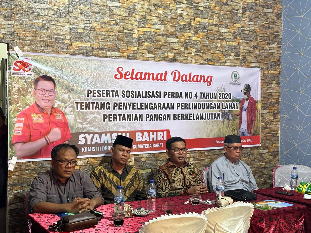 Syamsul Bahri Sosialisasikan Perda Penyelenggaraan Lahan Pertanian 
