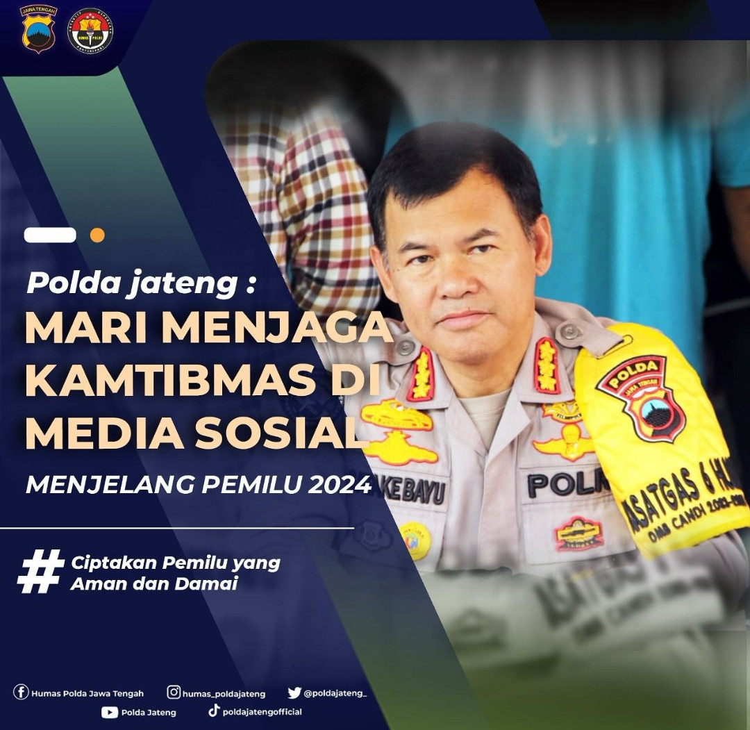 Polda Jawa Tengah Ajak Masyarakat Jaga Kamtibmas di Media Sosial Menjelang Pemilu 2024