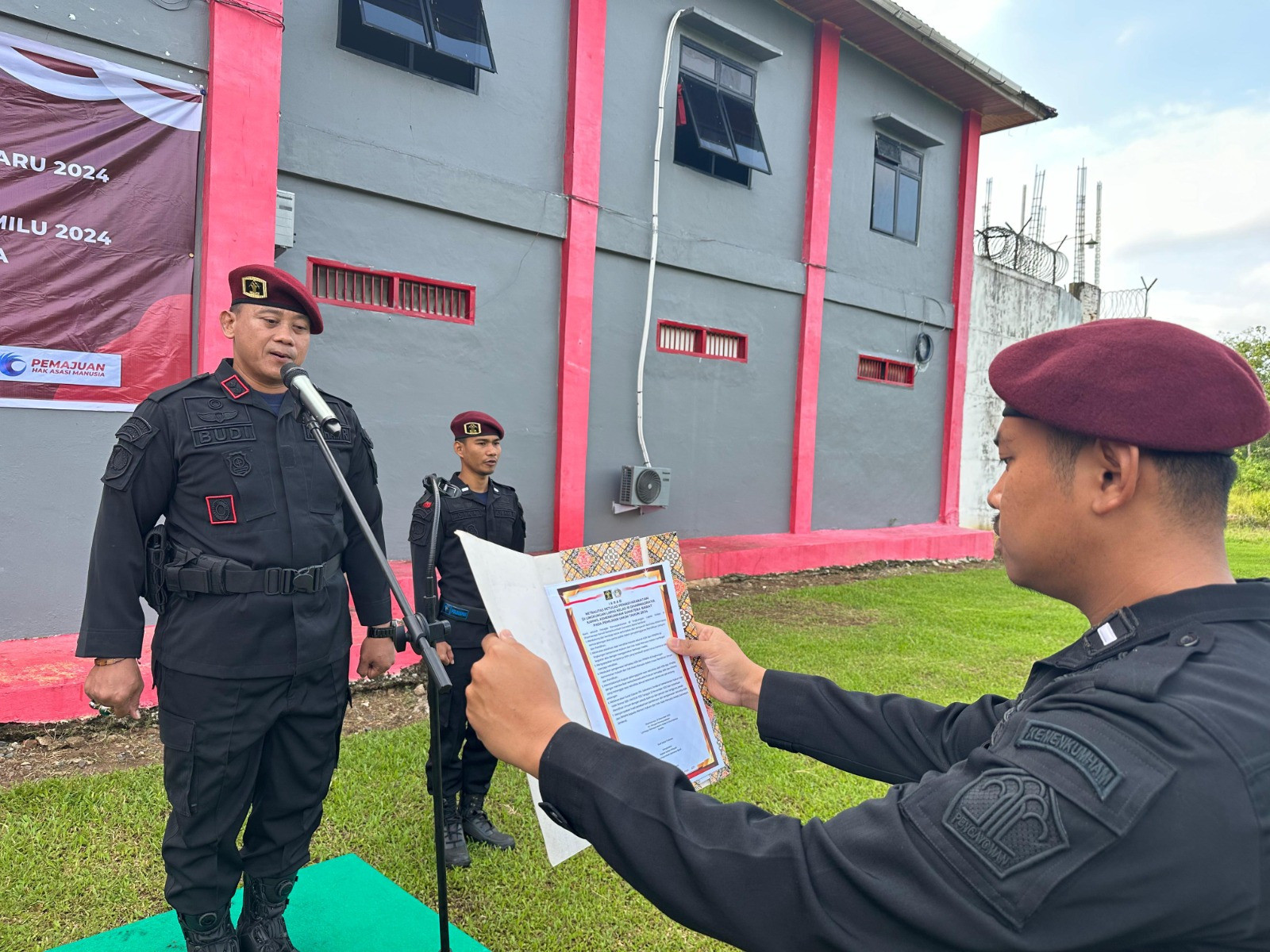 LP Kelas III Kabupaten Dharmasraya Gelar Apel Kesatuan dan Ikrar Netralitas