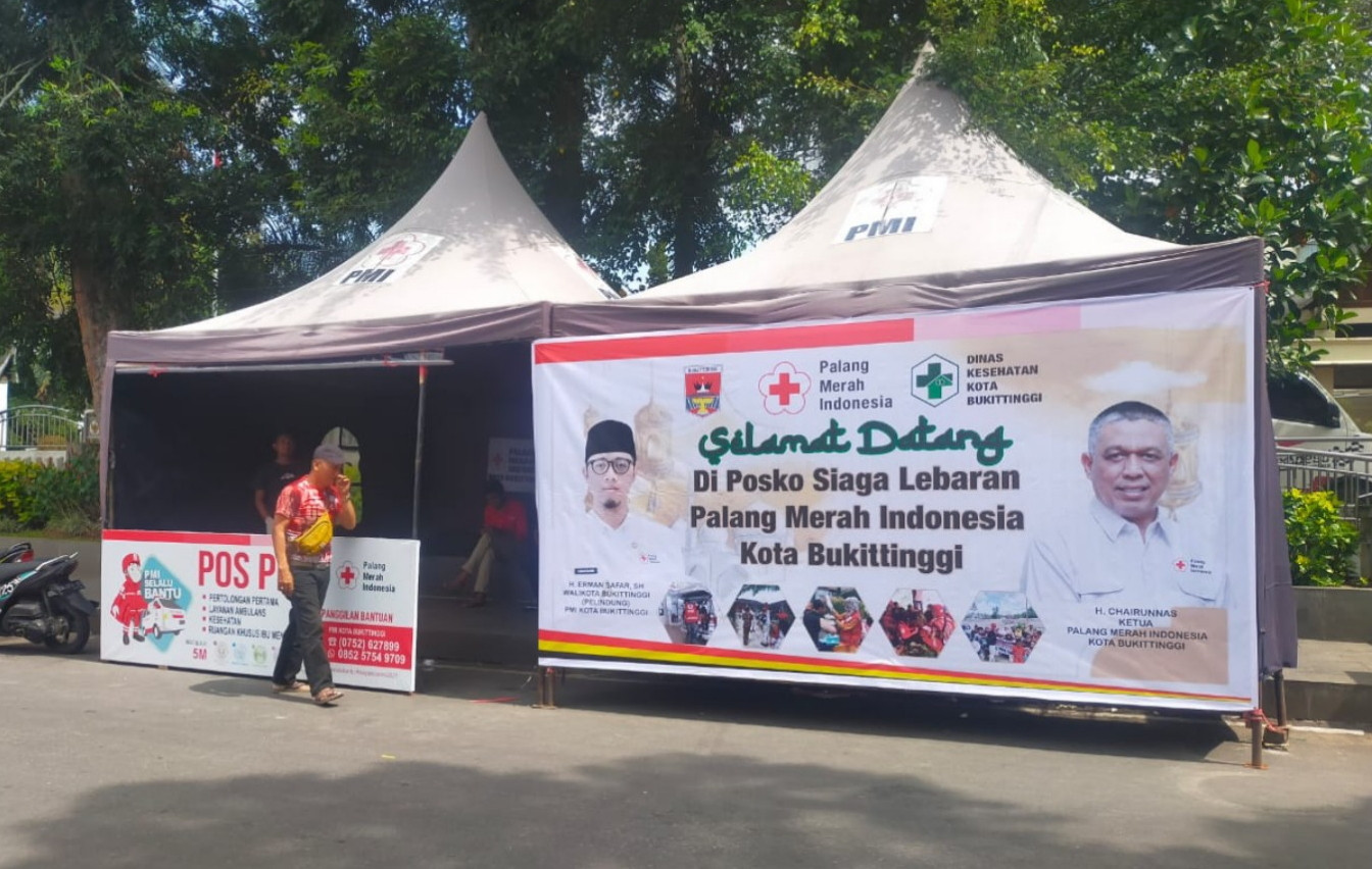 Posko Siaga Lebaran PMI Kota Bukittinggi, Siap Bantu Masyarakat