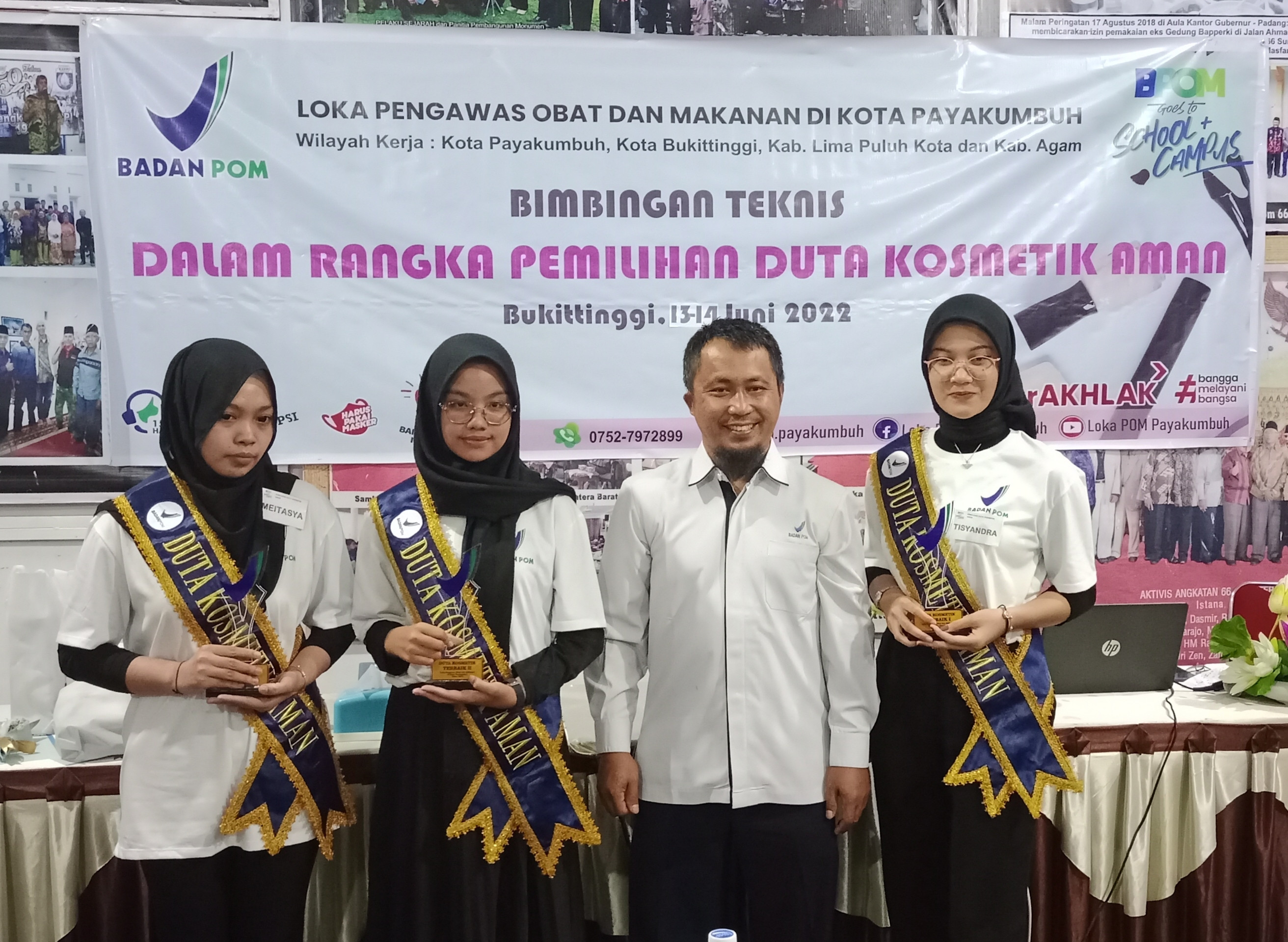 Loka POM Payakumbuh Laksanakan Bimtek dan Pemilihan Duta Kosmetik Aman 
