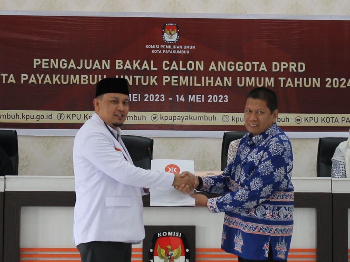 PKS Jadi Partai Pertama Daftar ke KPU Payakumbuh Jelang Pemilu 2024