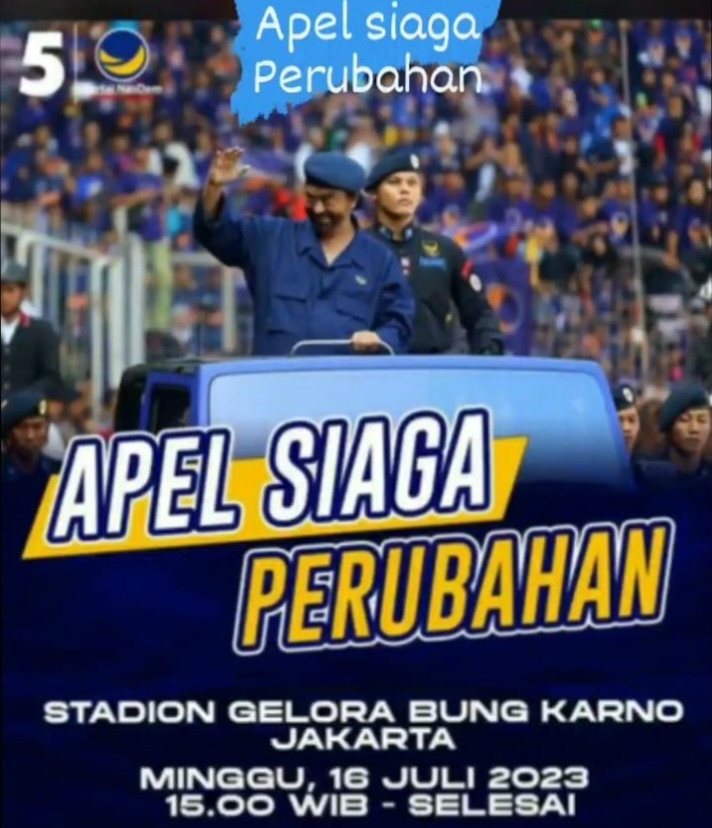 Partai Nasdem Bukittinggi Akan Hadir Pada Apel Siaga Perubahan