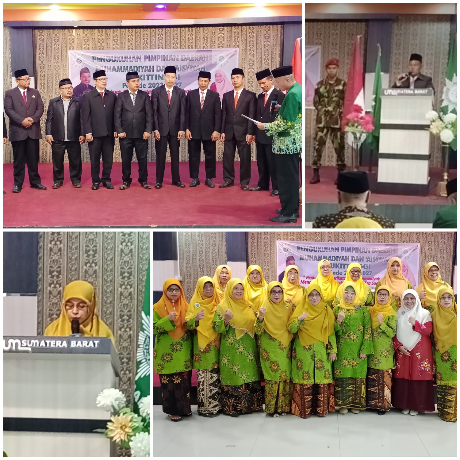 Pimpinan Daerah Muhammadiyah dan Pimpinan Daerah Aisyiyah Bukittinggi Periode 2023-2027 di Lantik