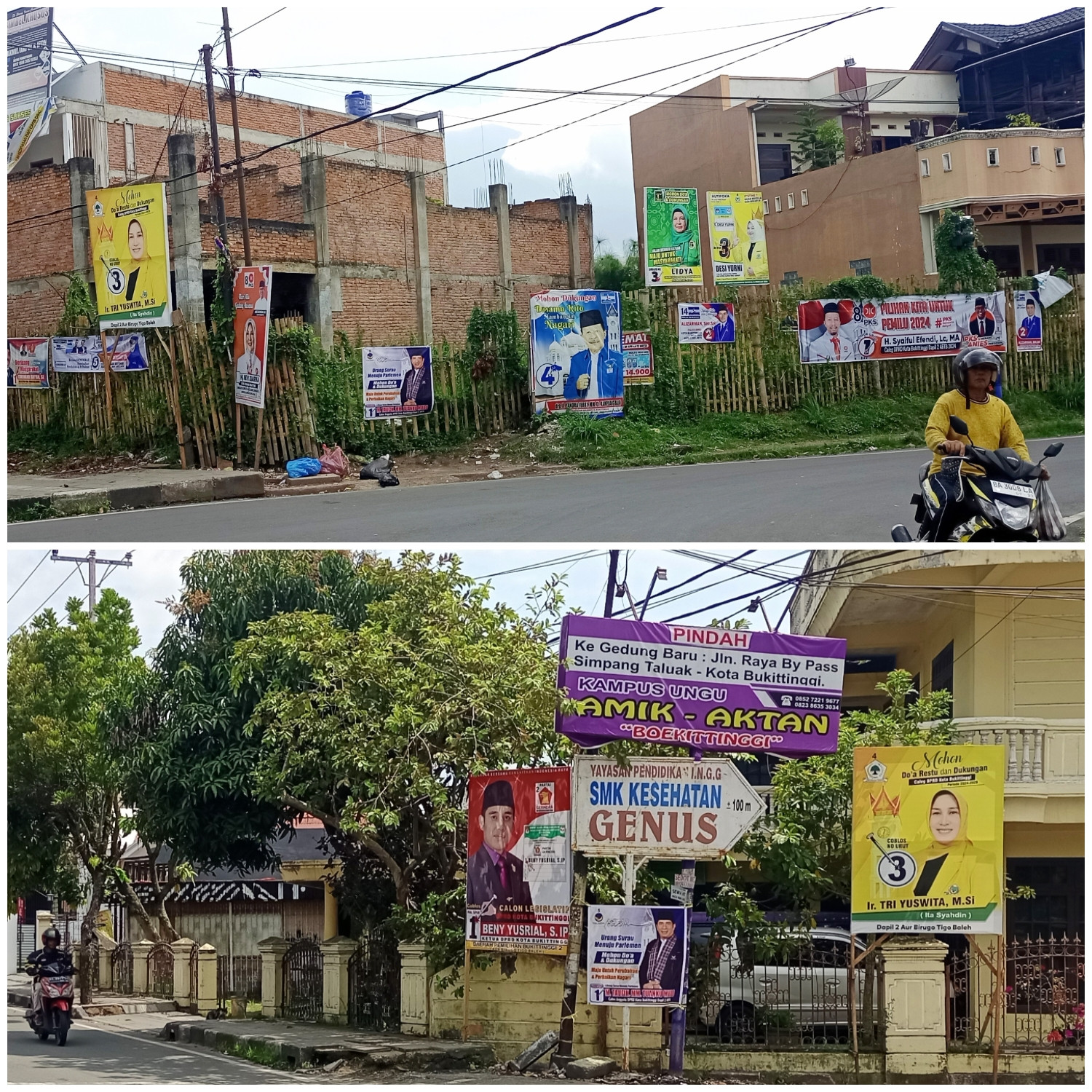 Jika Langgar Perda Trantibum, Spanduk, Poster, Baliho Para Caleg Bukittinggi Ditertibkan 