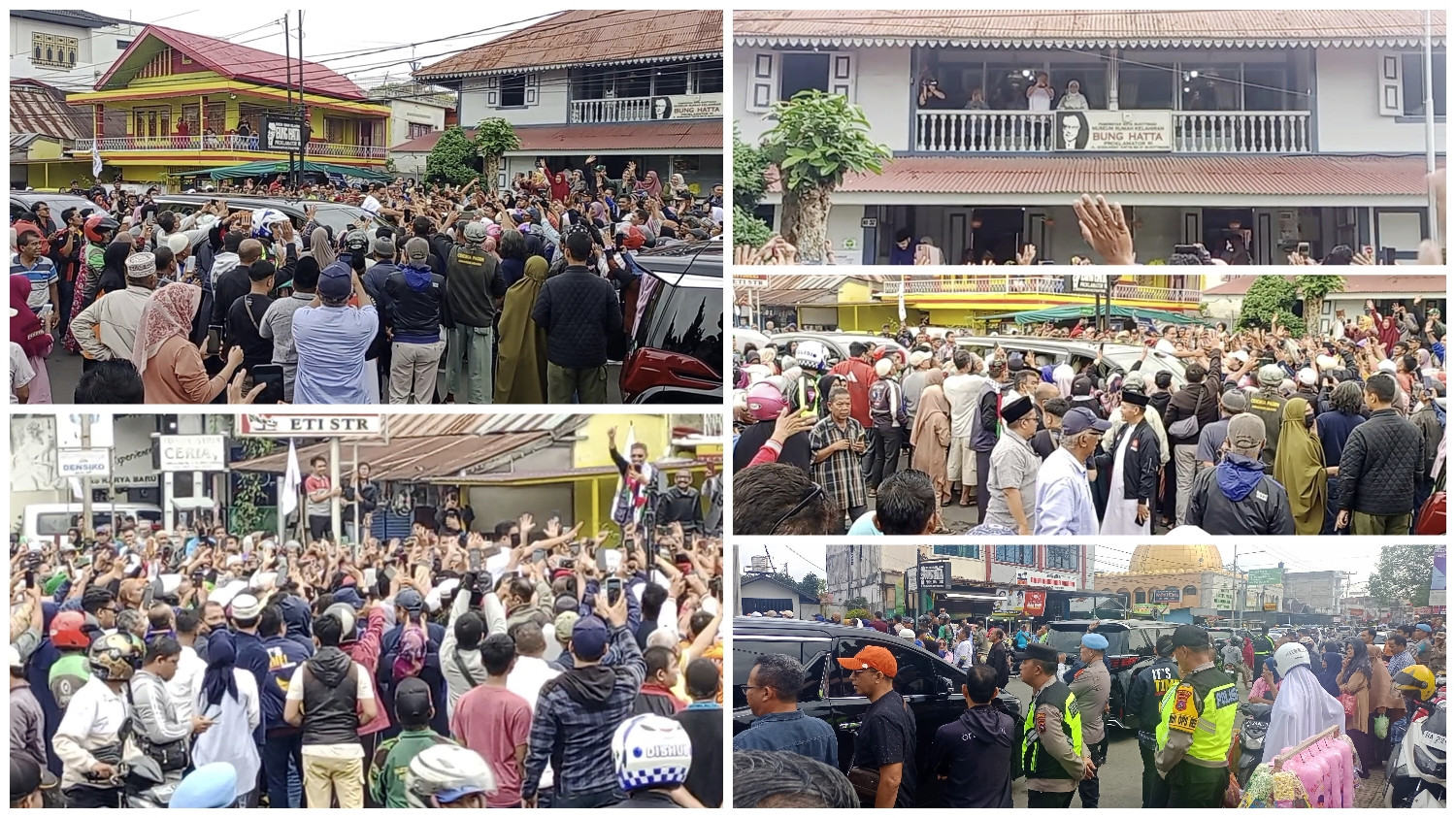 Ribuan Massa Pendukung dampingi Anies Baswedan Ke Rumah Bung Hatta