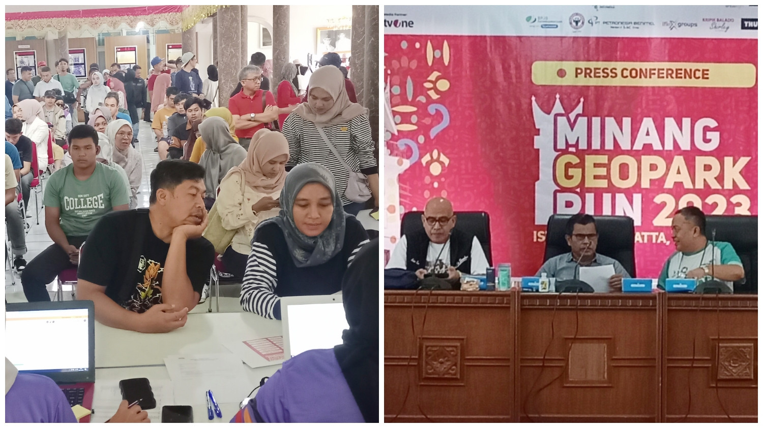 Antrian Peserta Minang Geopark Run 2023 Masih Panjang Meski Acara Besok