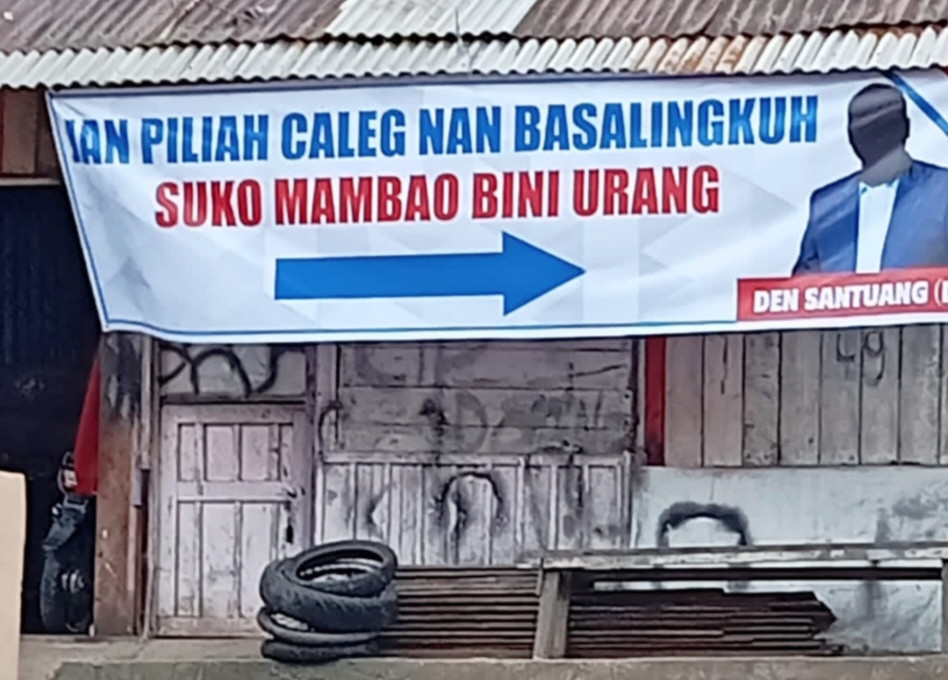 Spanduk Himbauan Moral Terhadap Caleg Berujung Perkara di Bawaslu Agam