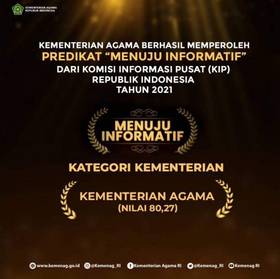 Naik Satu Level, Kemenag Makin Terbuka dan Informatif