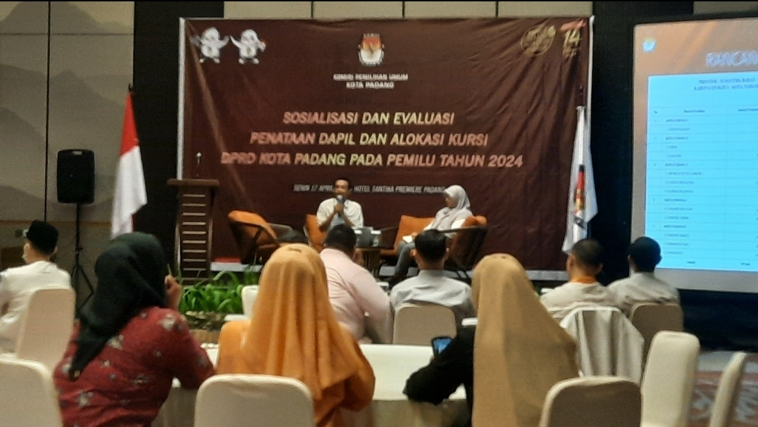 KPU Padang Sosialisasikan Perubahan Dapil dan Alokasi Kursi DPRD Kota Padang Untuk Pemilu 2024