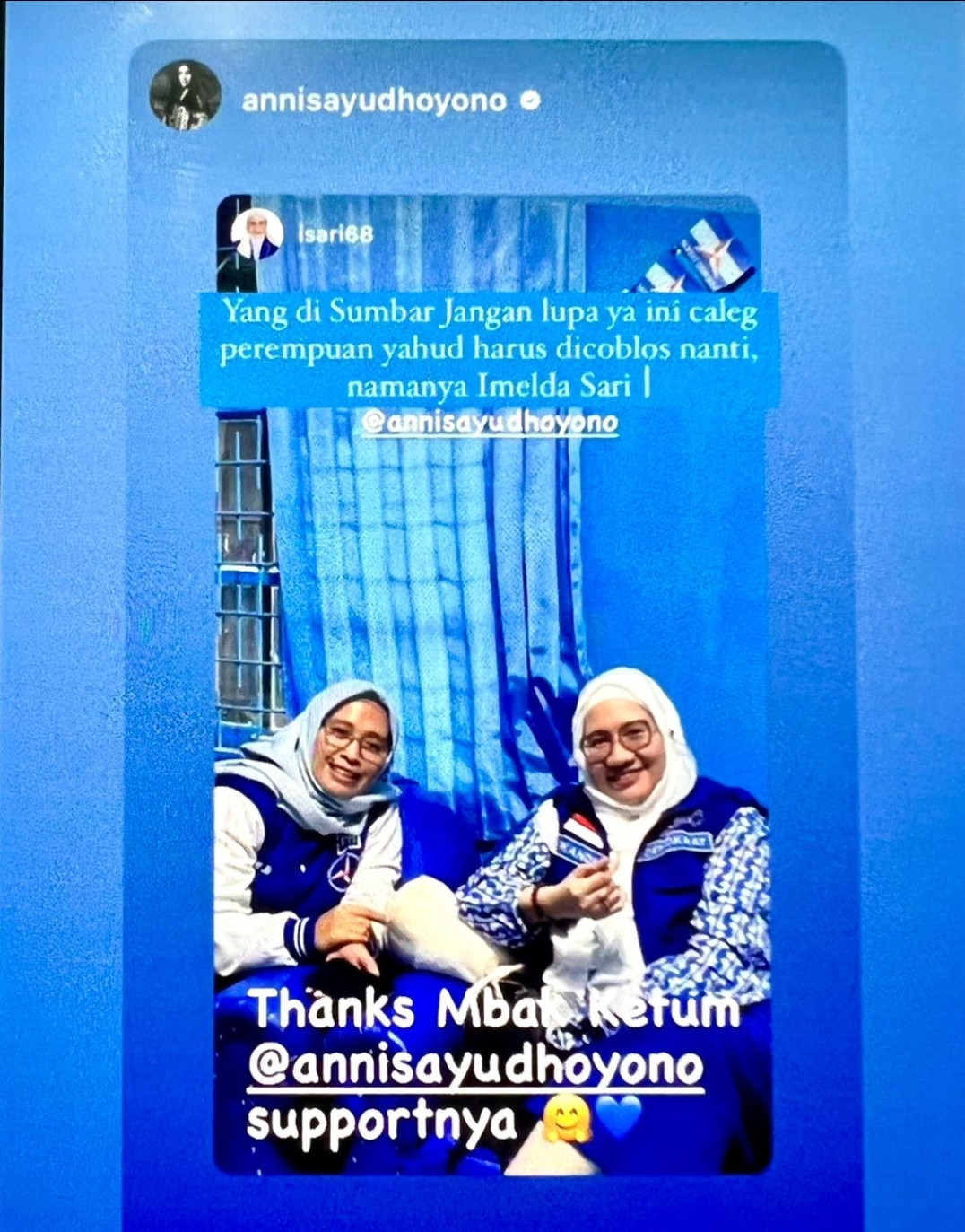 Annisa Yudhoyono Sebut Imelda Perempuan Yahud