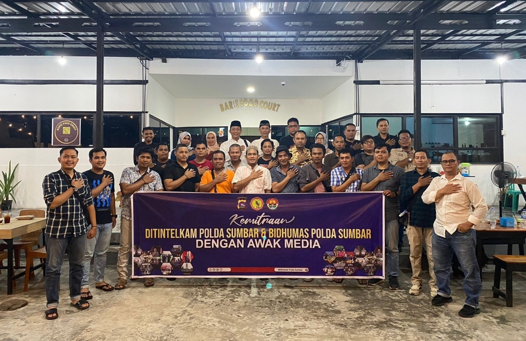 Humas dan Ditintelkam Polda Sumbar Silaturahmi Dengan Awak Media 