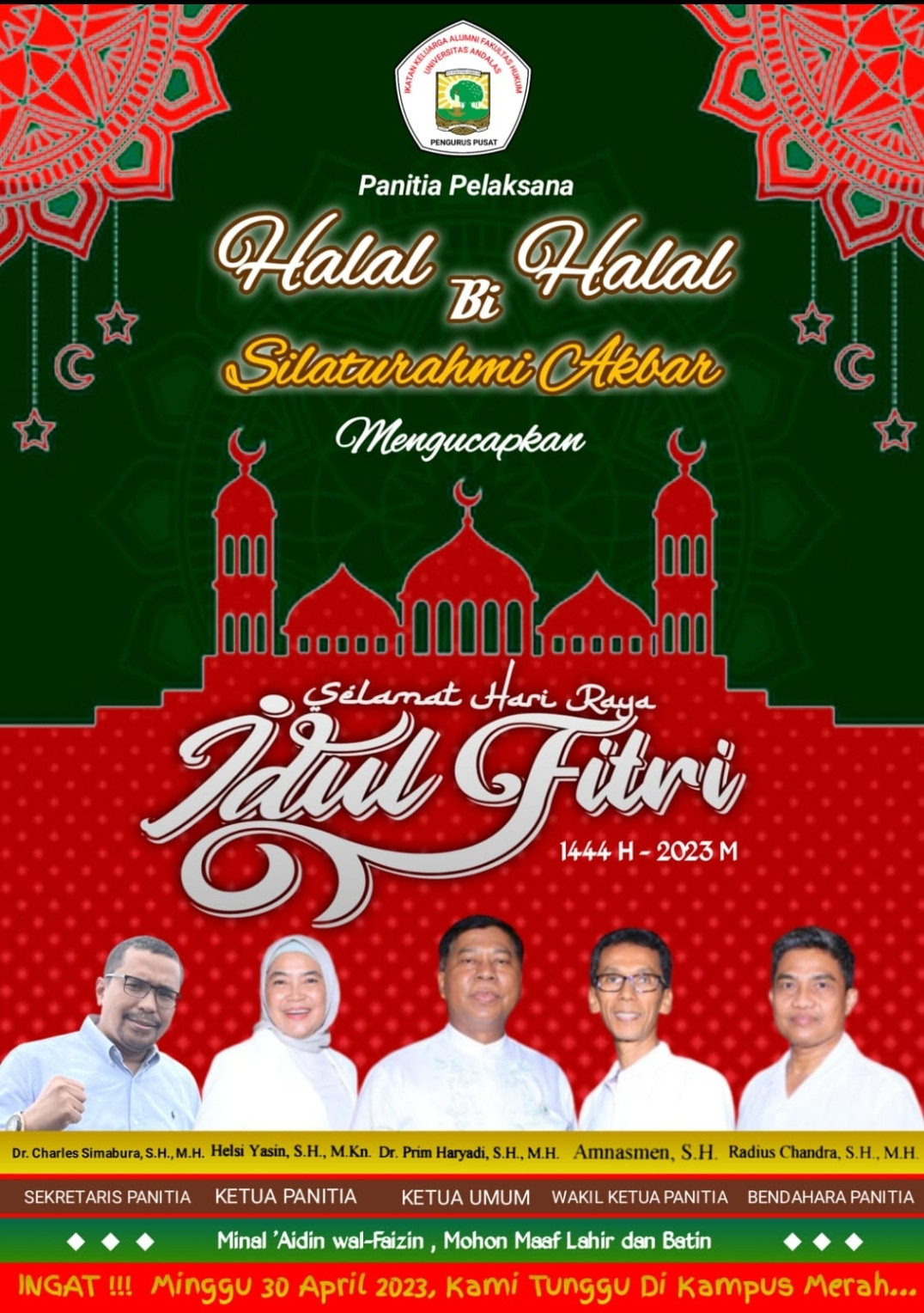 DPP IKA FH UNAND Siapkan Bis Gratis Bawa Alumni di Tanah Rantau ke Padang
